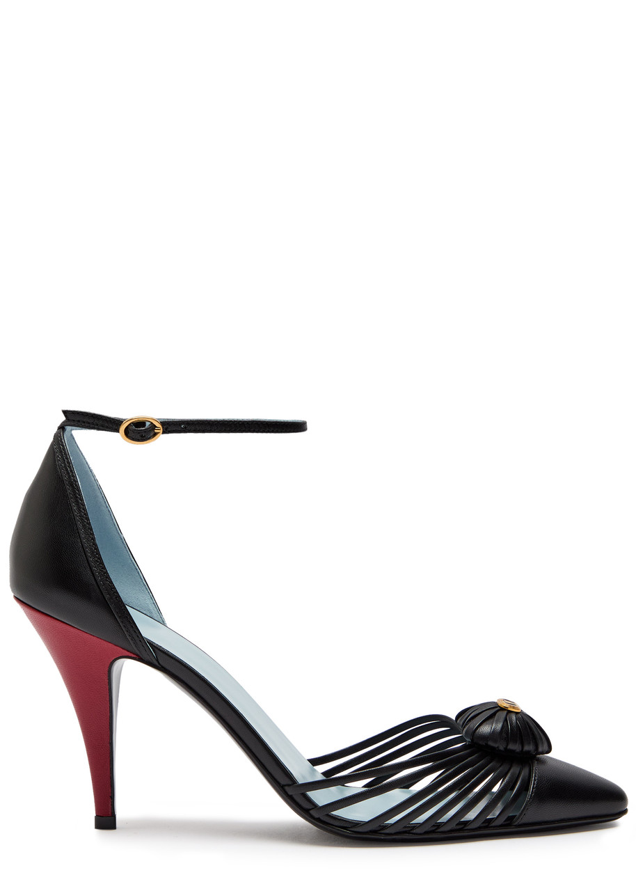 Valentino Garavani Royal 85 Leather Pumps - Black Red - 41 (IT41 / UK8)