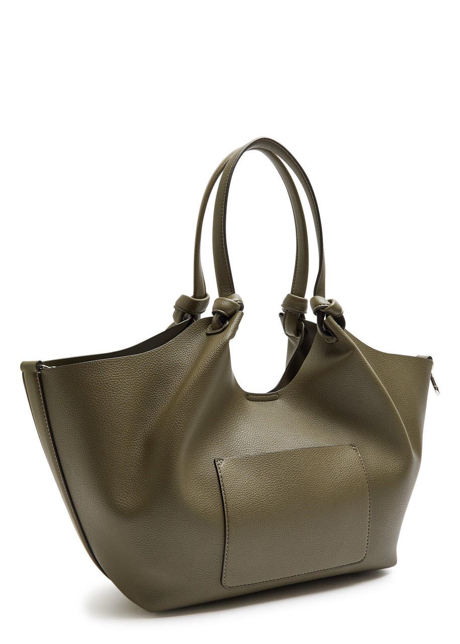 Dkny Paula Medium Grained Leather Tote Bag In Green