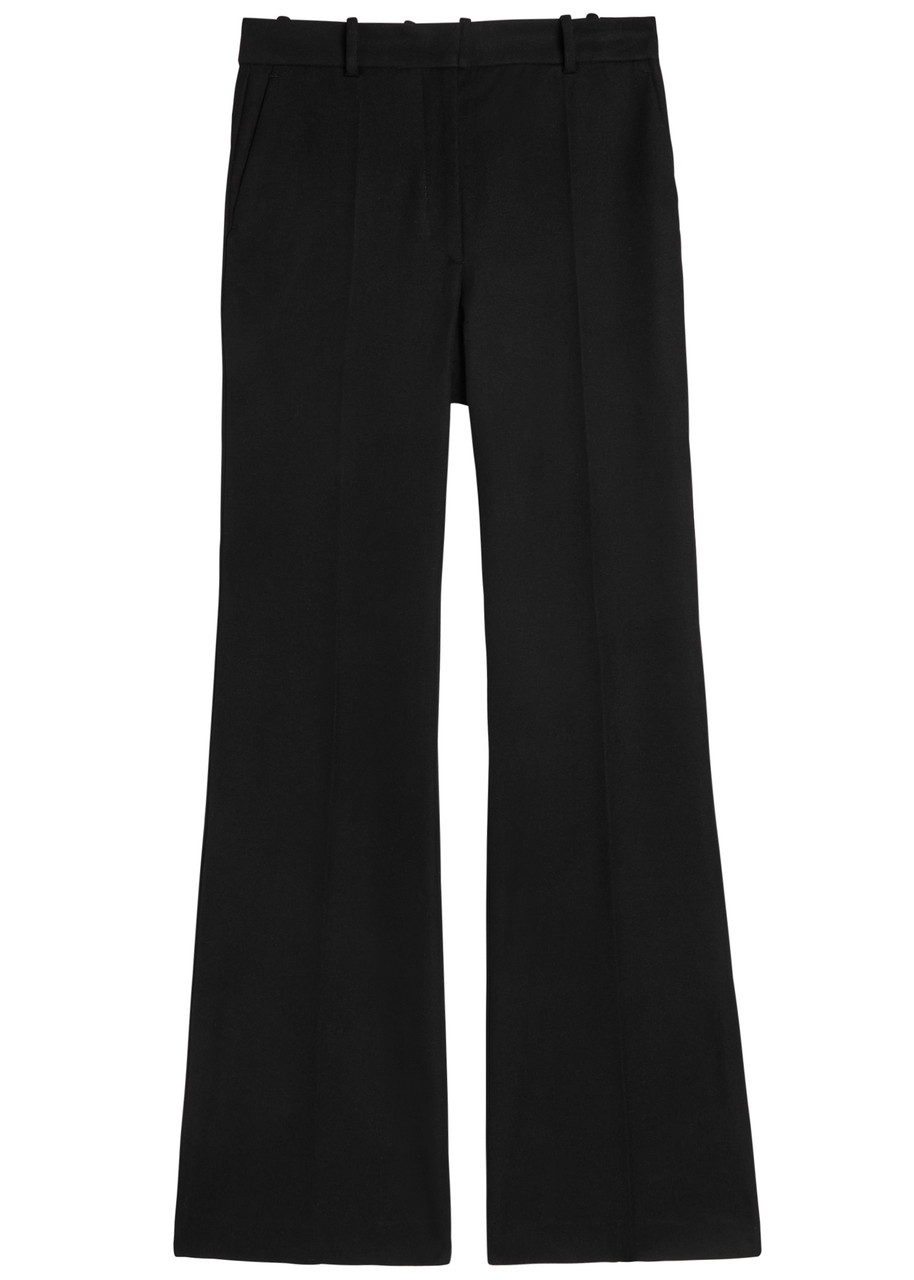 Joseph Womens Black Tafira Mid-rise Slim-fit Stretch-cotton Trousers In Black