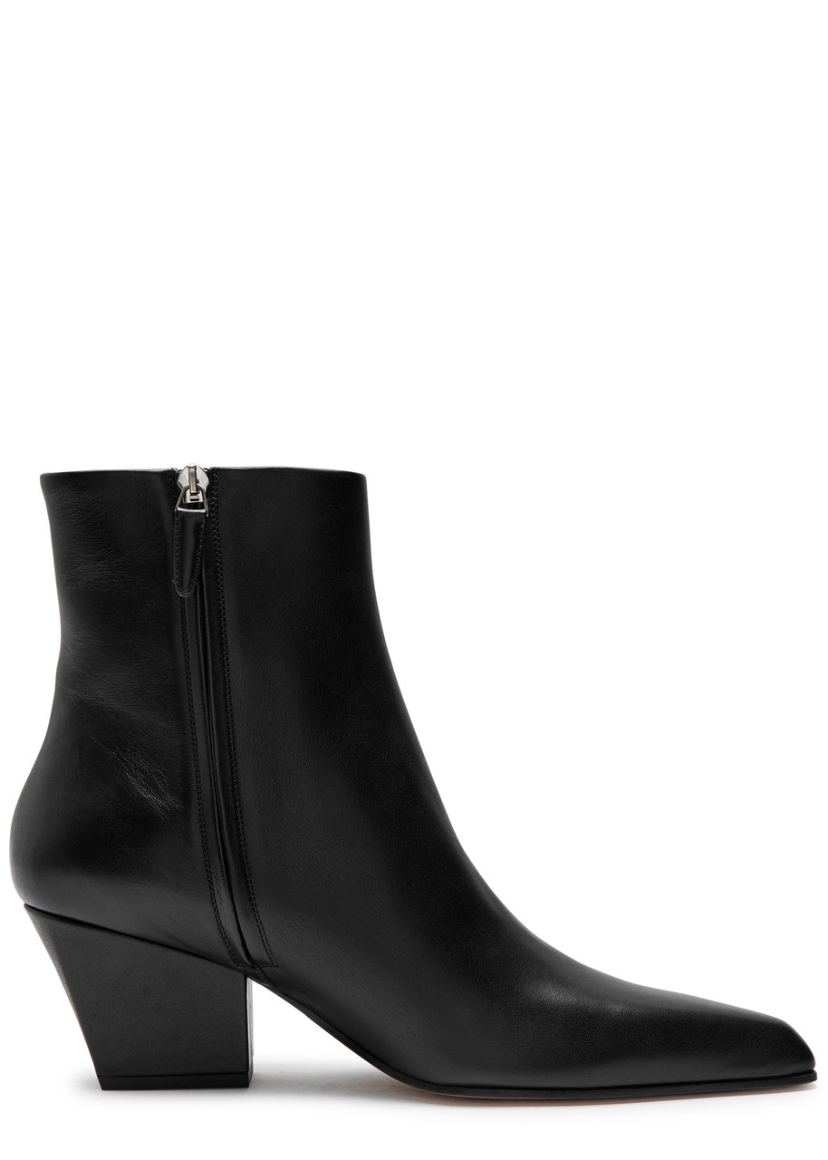Paris Texas Jane 60 Leather Ankle Boots In Black