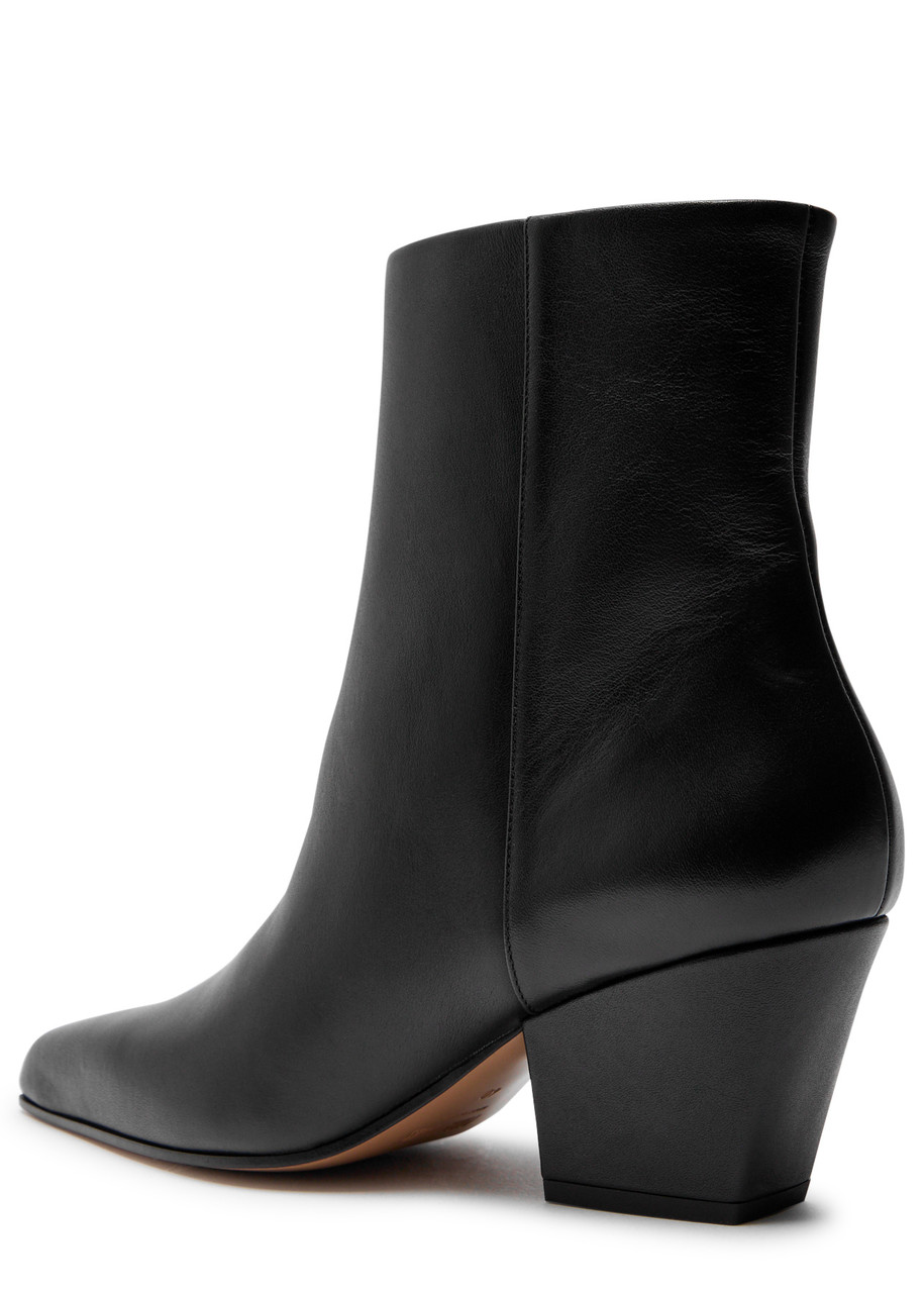 Paris Texas Jane 60 Leather Ankle Boots In Black