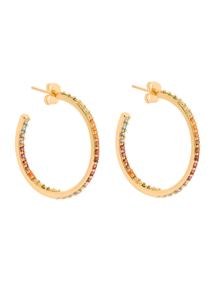 Crystal Haze Serena 18kt Gold-plated Hoop Earrings In Multi
