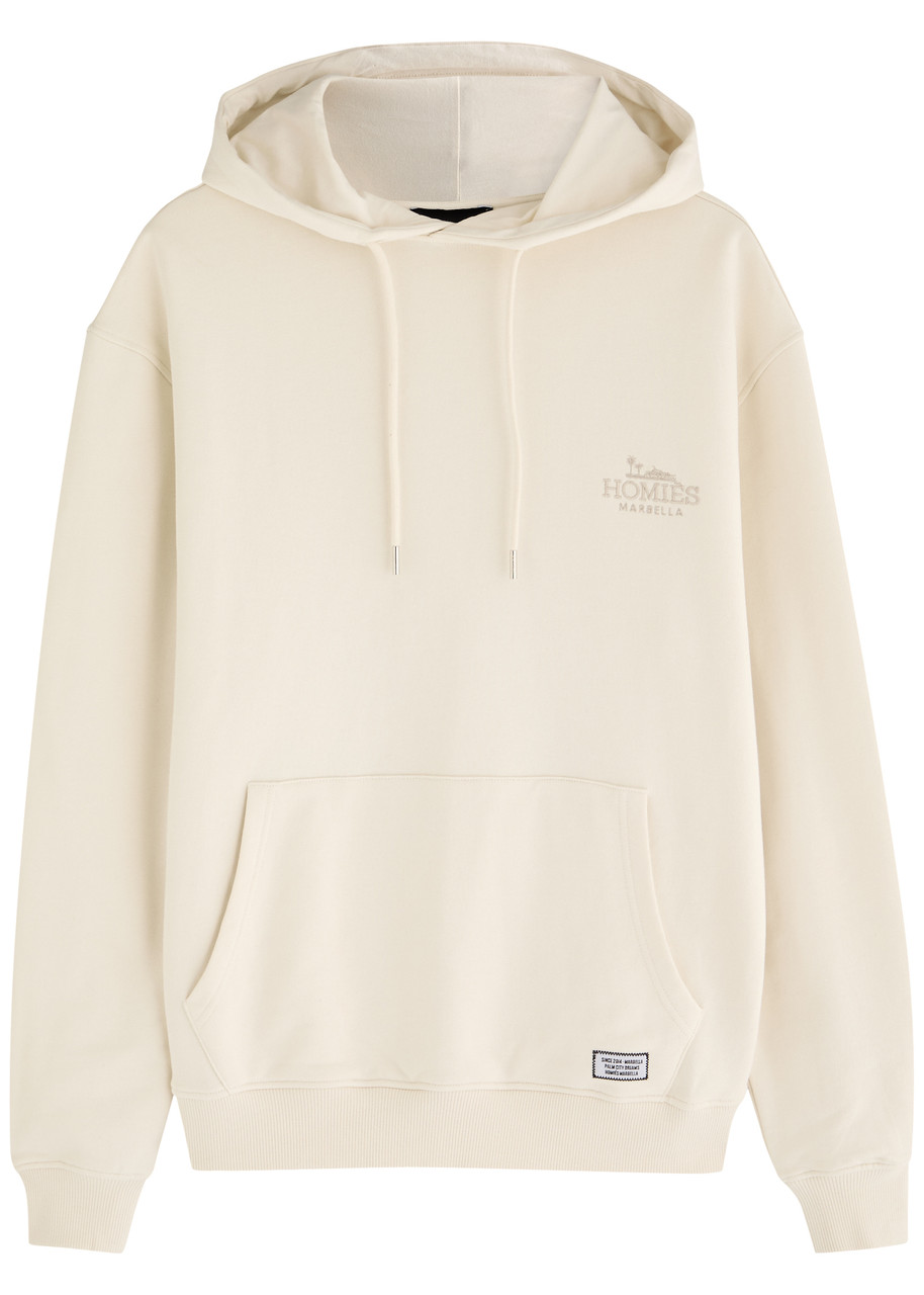 Homies Marbella Classic Logo-print Hooded Cotton Sweatshirt In Sand