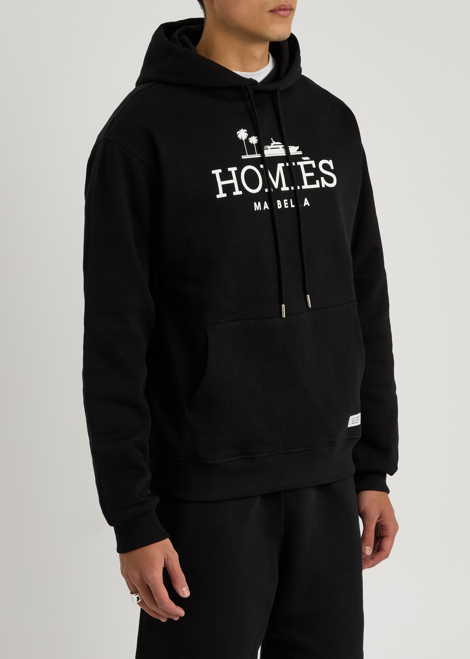 Homies Marbella Classic Logo-print Hooded Cotton Sweatshirt In Black