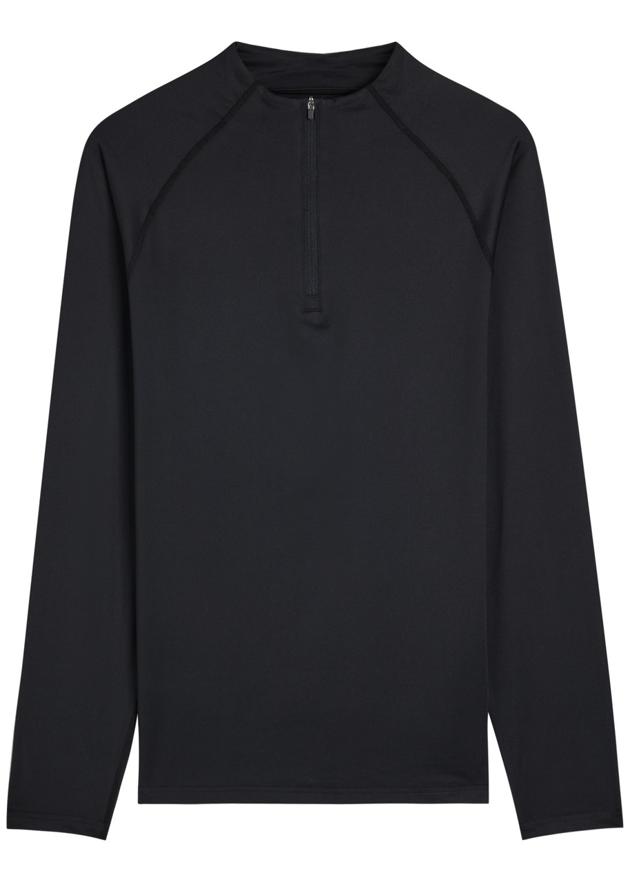 Condition Core Quarter-zip Stretch-jersey Top In Black