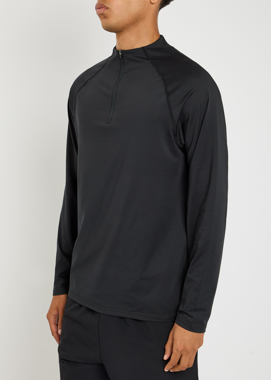 Condition Core Quarter-zip Stretch-jersey Top In Black