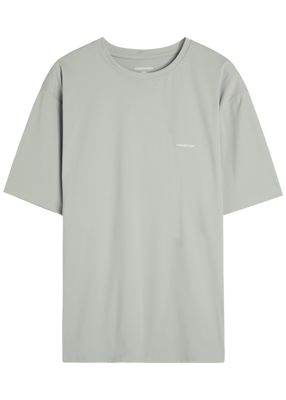 Condition Everyday Logo Stretch-jersey T-shirt In Gray