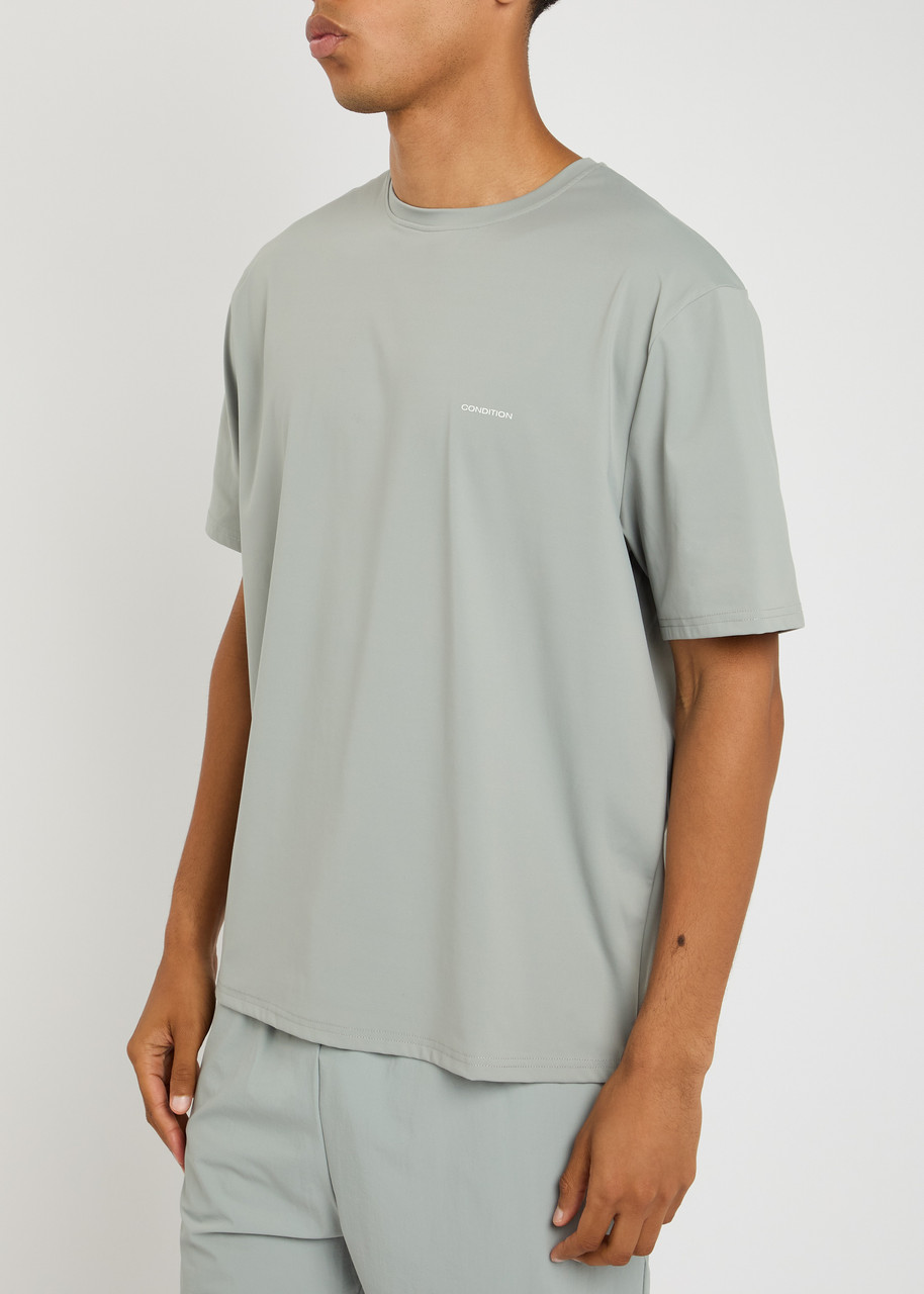  Condition Everyday Logo Stretch-jersey T-shirt - Mid Grey - M 