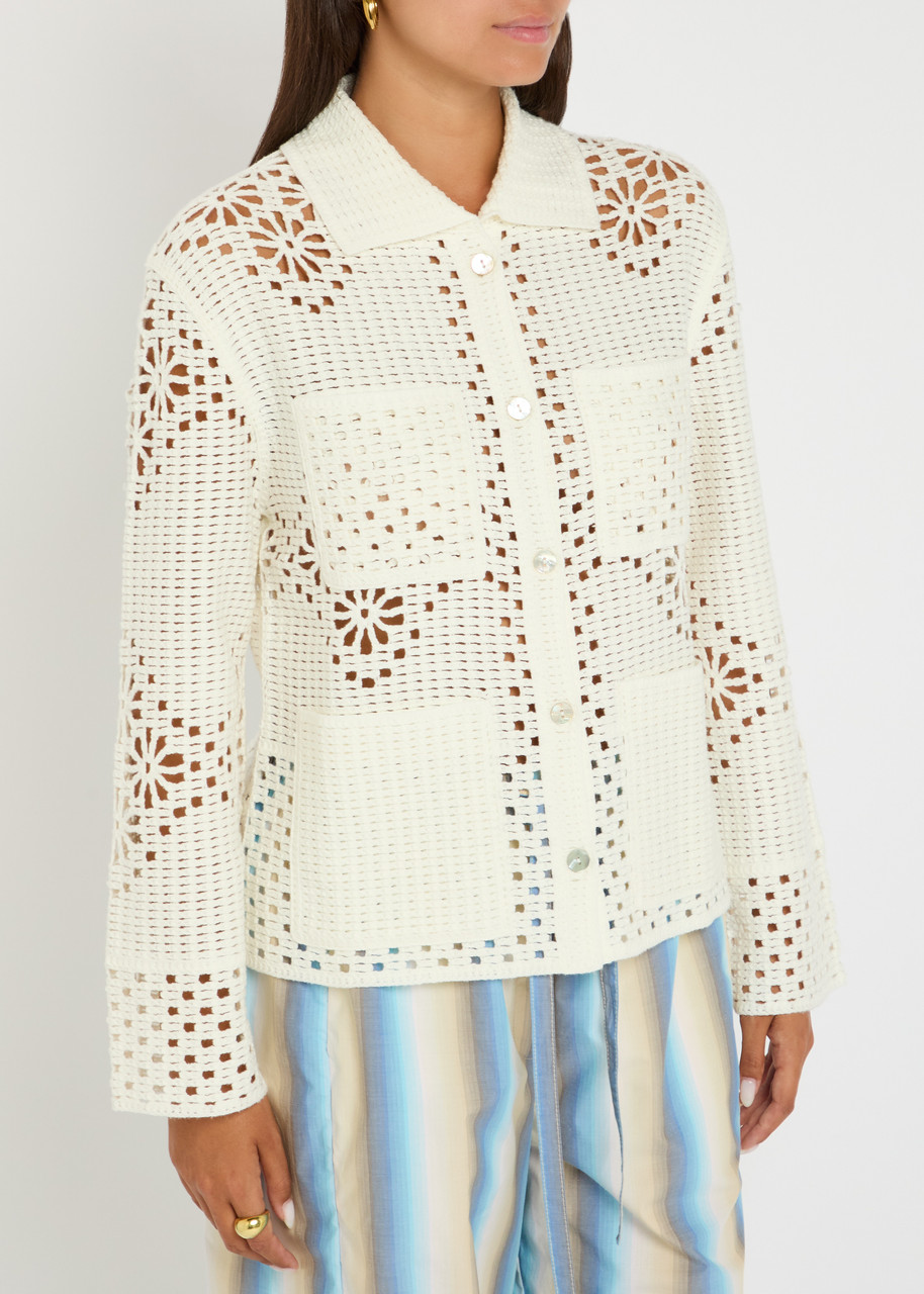 Rails Patmos Crochet Open-knit Cardigan In Neutral