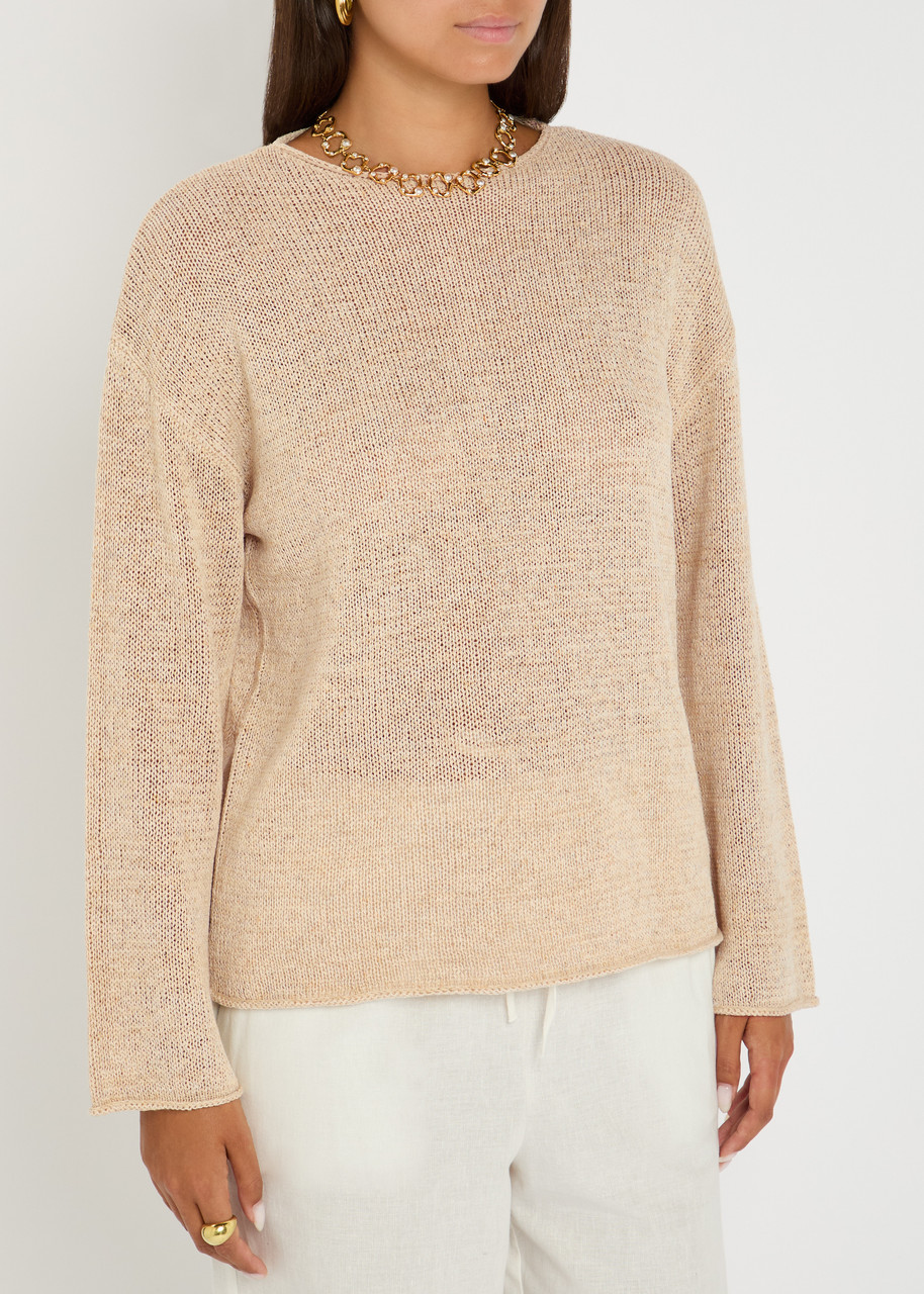 Rails Evangeline Melange Cotton-knit Jumper In Neutral