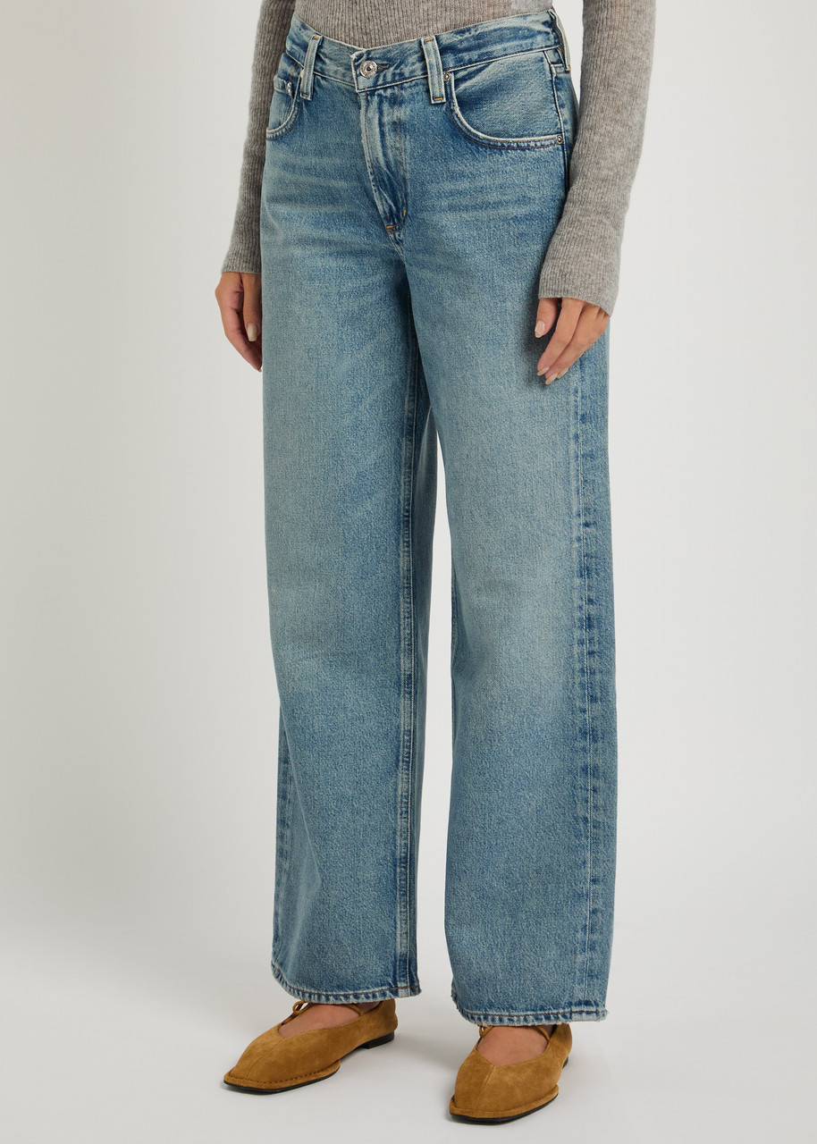 Citizen Of Humanity Citizens Of Humanity Lindz Wide Straight-leg Jeans In Blue