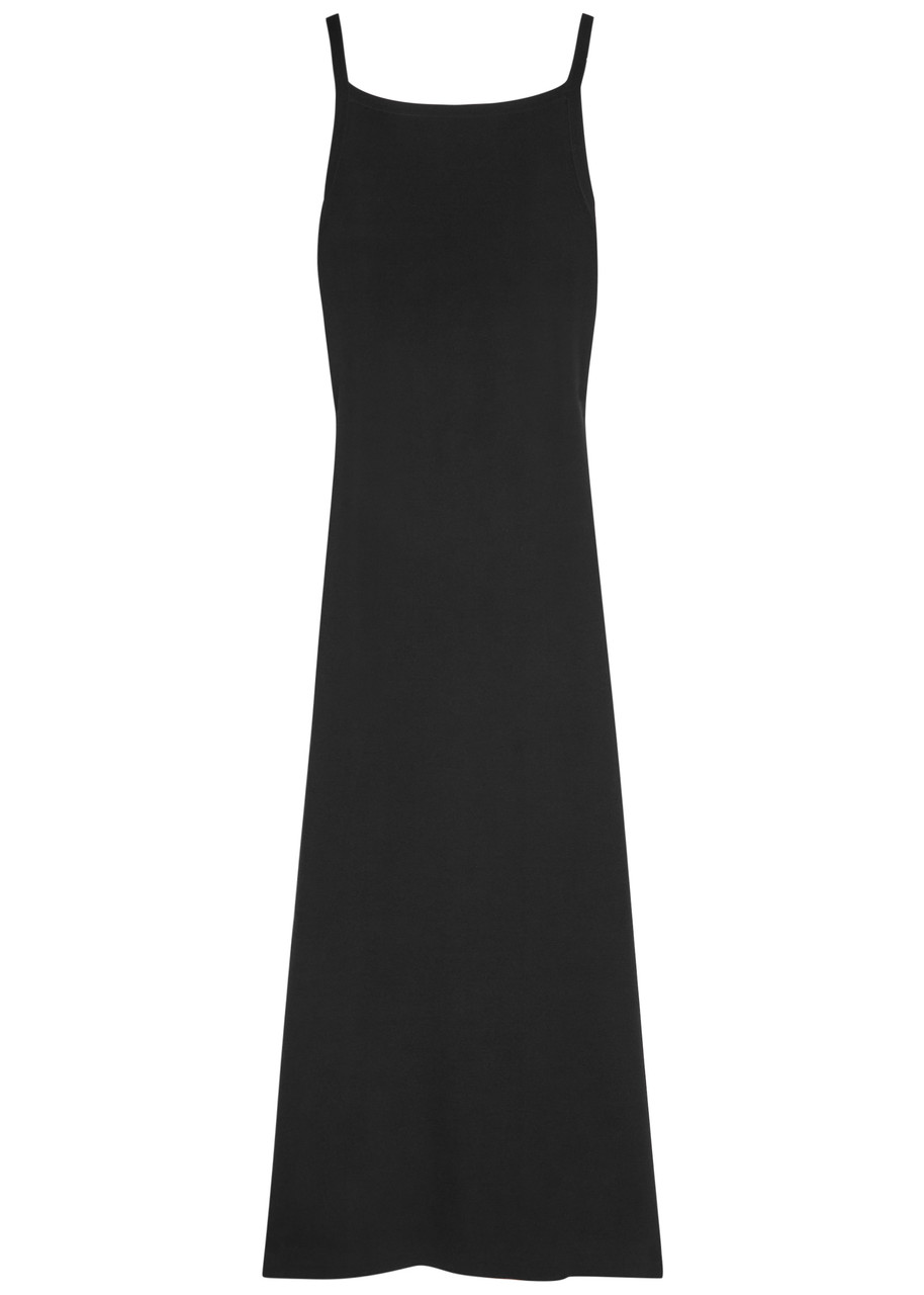 Joseph Ribbed Stretch-knit Maxi Dress In Black