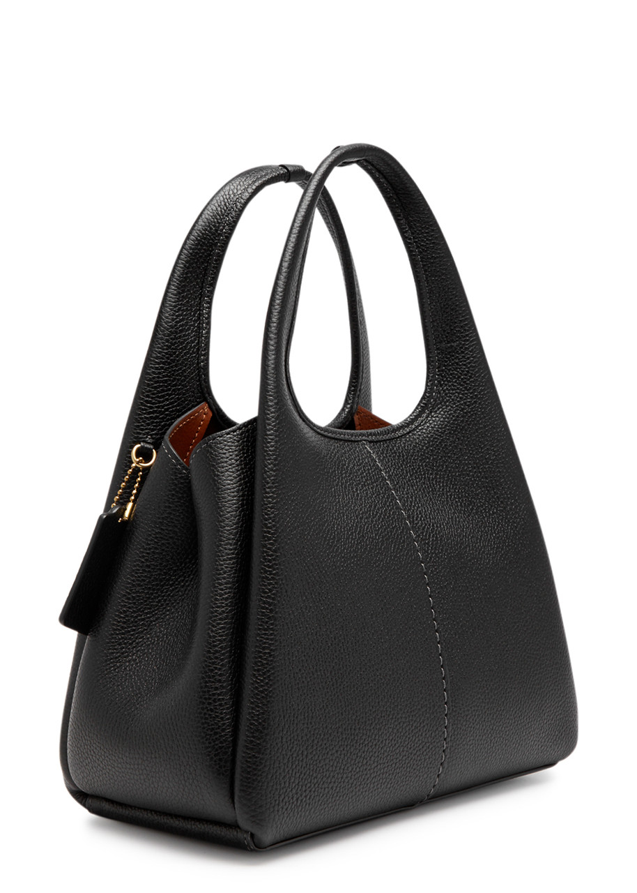 Coach Lana 23 Pebbled Leather Top Handle Bag In Black