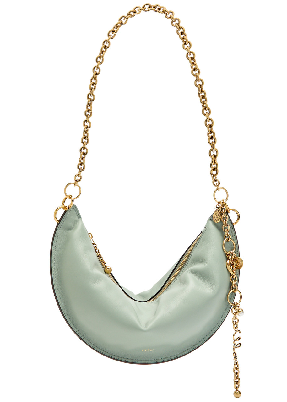 Chloé Sea Green Nappa Leather Chloe Icons Shoulder Bag In Blue