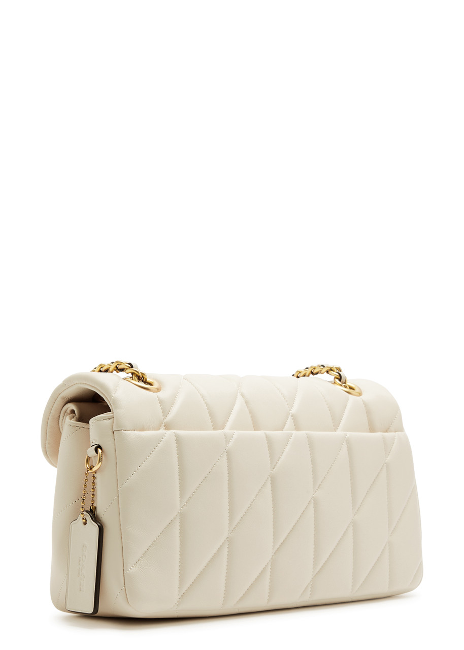 Coach Tabby 26 Quilted Leather Shoulder Bag In White