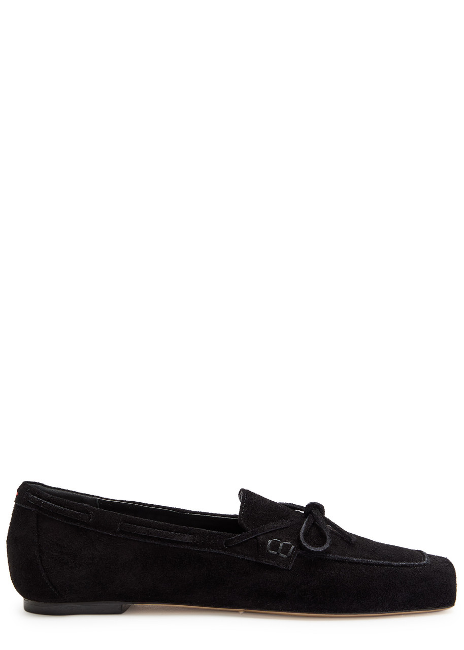 Aeyde Jasper Suede Loafers - Black - 40 (IT40/ UK7)