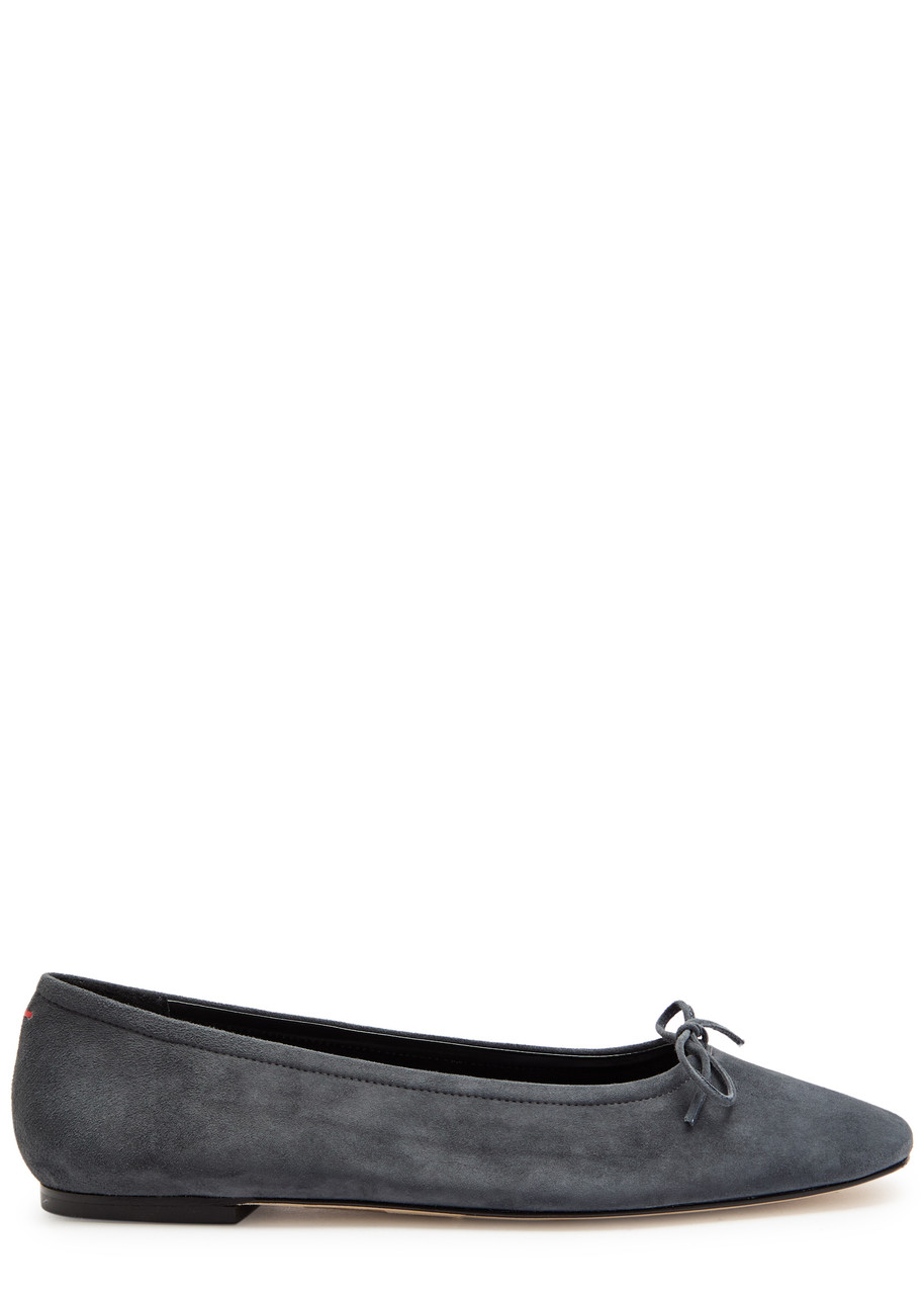 Aeyde Delfina Suede Ballet Flats In Gray