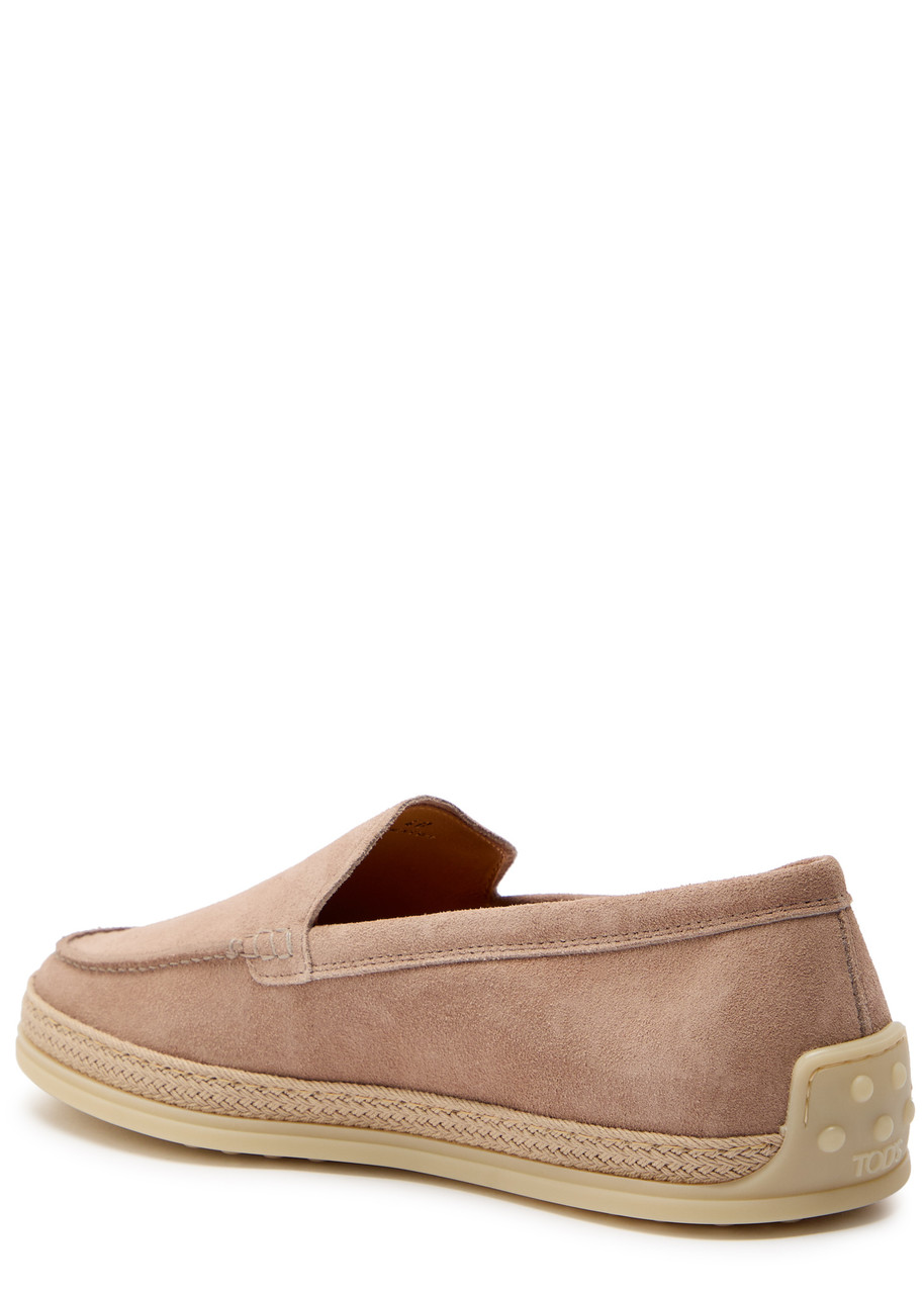 Tod's Tods Elisir Suede Loafers In Sand