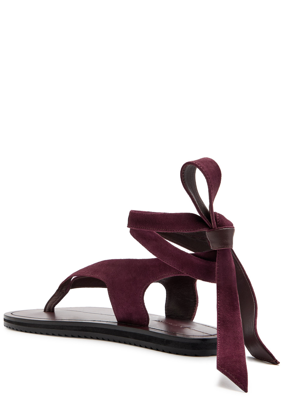 A.emery Elmer Suede Sandals In Burgundy