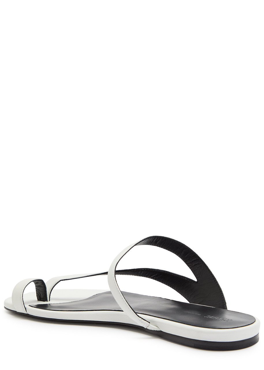 Khaite Aimee Double-strap Flat Sandals In White