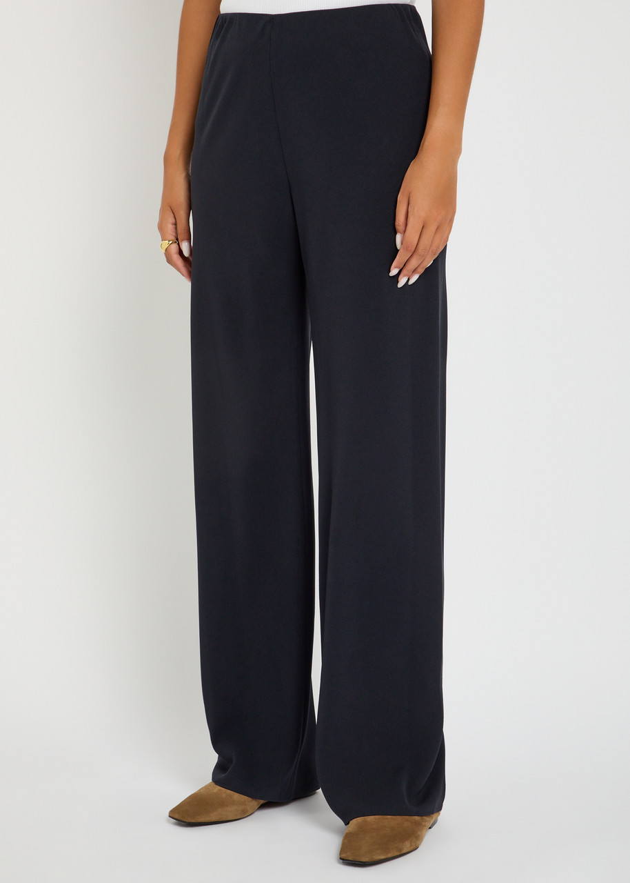 Vince Crepe Trousers In Blue