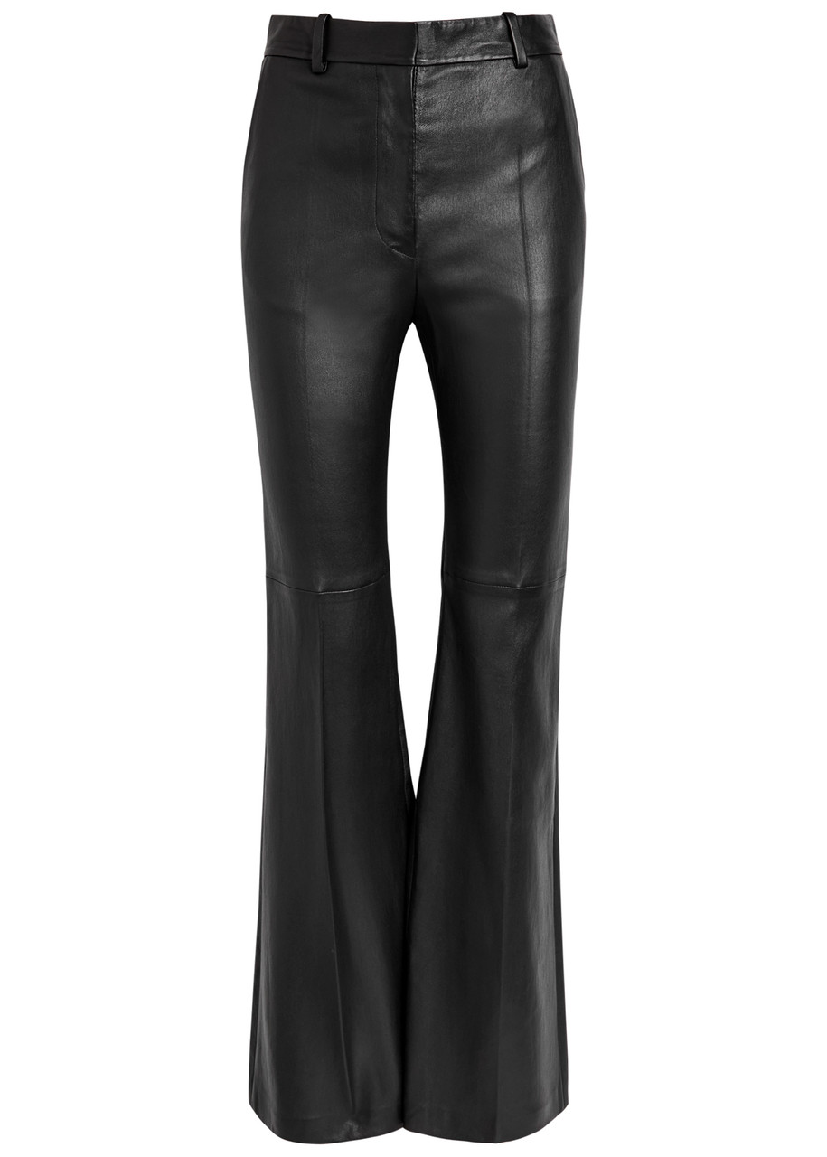 Joseph Tafira Leather Trousers In Black