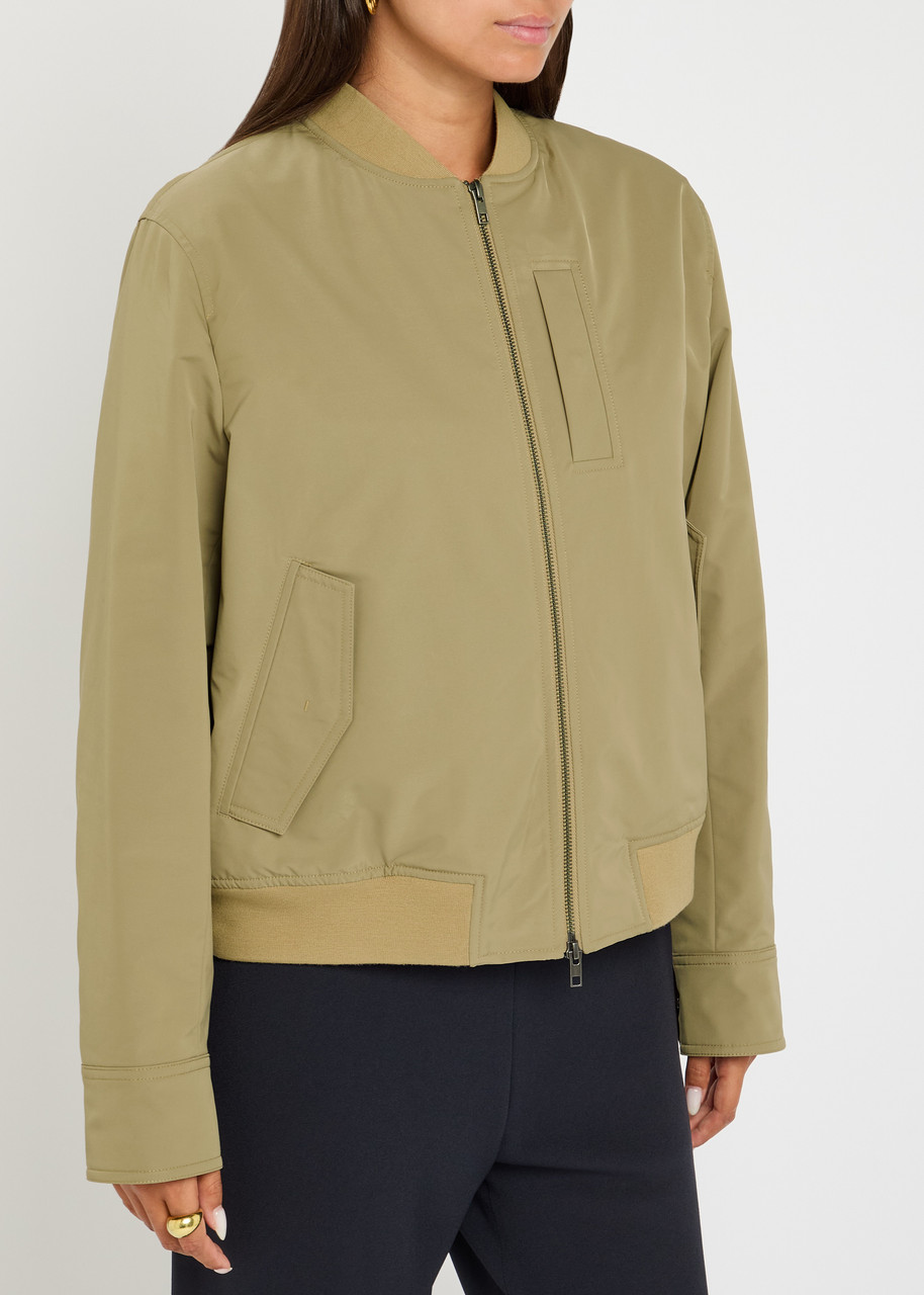 Vince Shell Bomber Jacket In Green