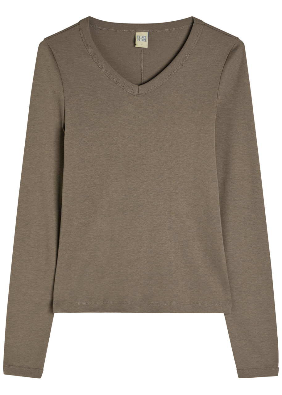 Flore Flore Jill Cotton Top In Brown