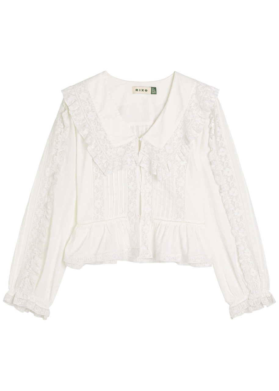 Rixo London Maribelle Lace-detail Blouse In White