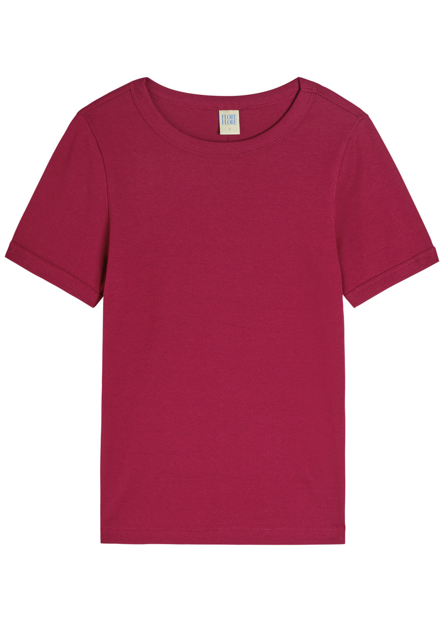 Flore Flore Car Cotton T-shirt In Burgundy