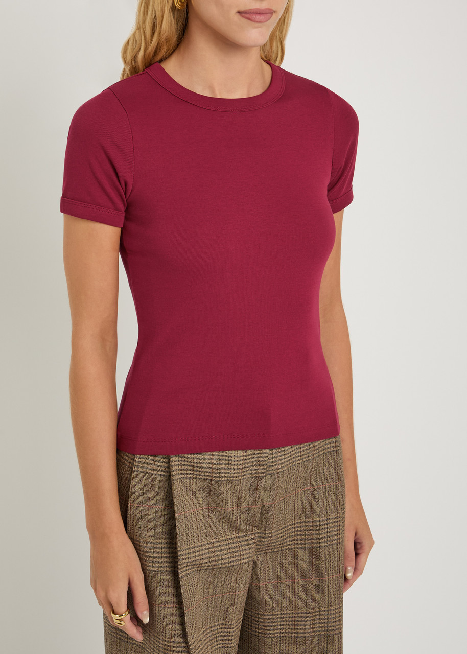 Flore Flore Car Cotton T-shirt In Burgundy