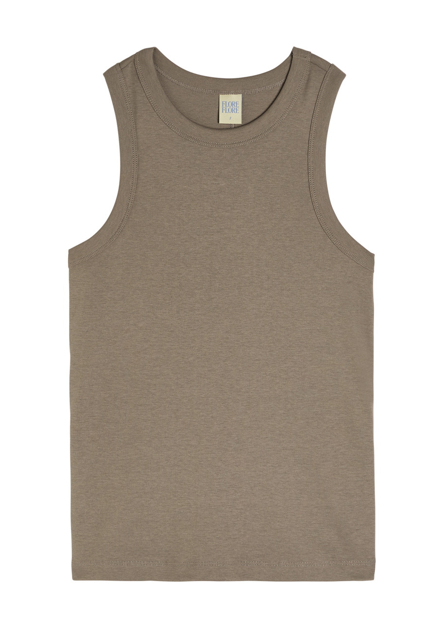 Flore Flore Hannah Cotton Tank In Brown