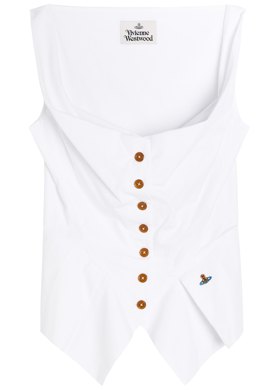 Vivienne Westwood Square-neck Button Down Top In White