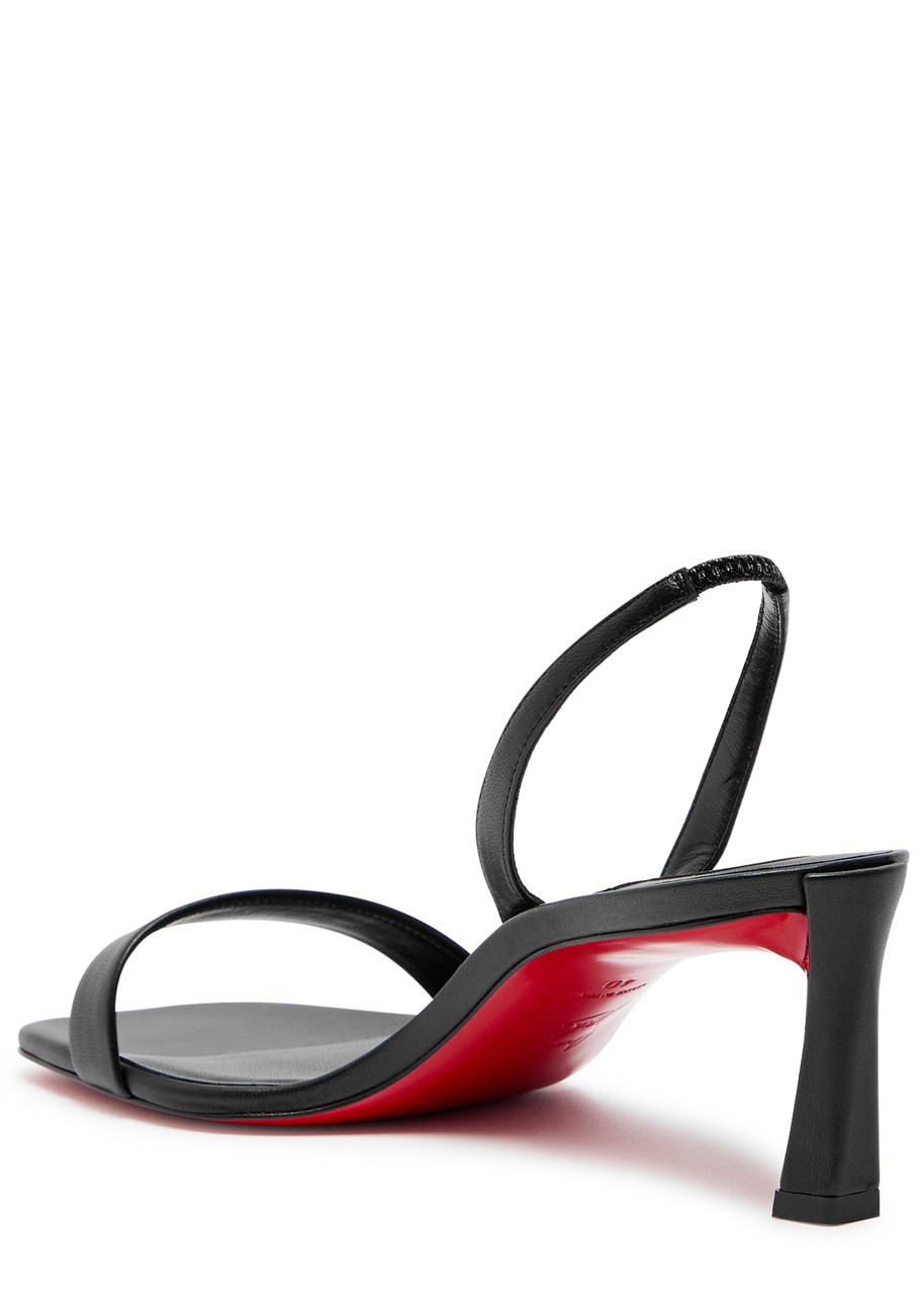 Christian Louboutin Condora Leather Red Sole Slingback Sandals In Black