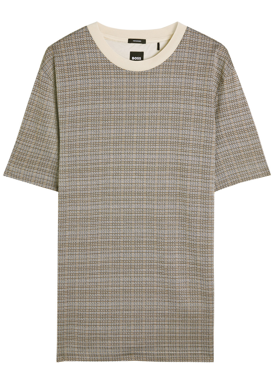 Hugo Boss Boss H-taut 102 Fine-knit T-shirt In Brown