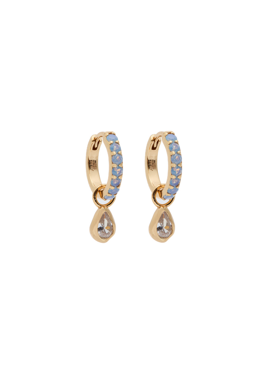 Astrid & Miyu Crystal-embellished 18kt Gold-plated Hoop Earrings - One Size