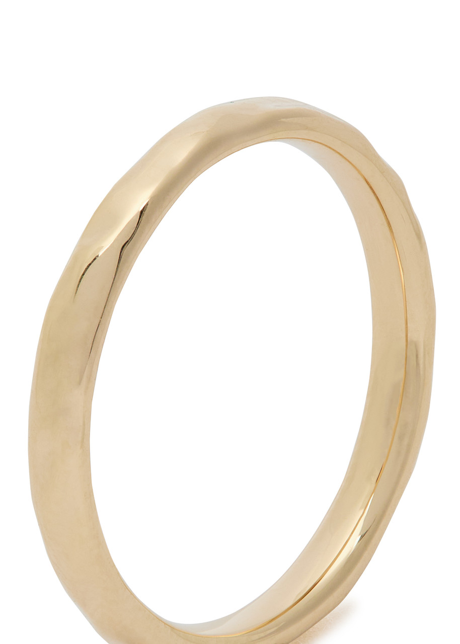 Astrid & Miyu Textured 18kt Gold-plated Ring In Gold
