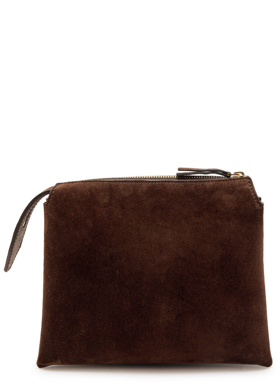 The Row Nu Mini Suede Cross-body Bag In Brown