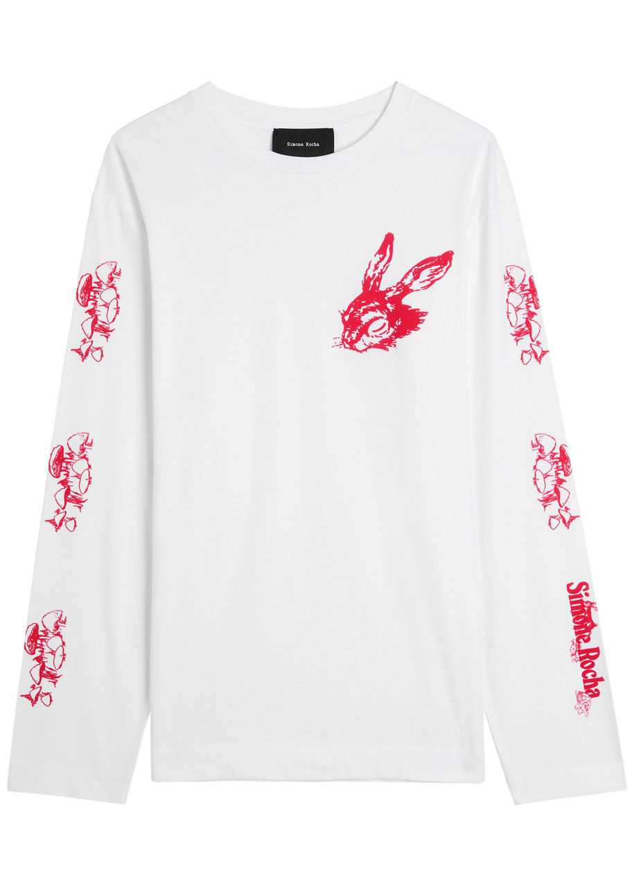 Simone Rocha Long Sleeve T-shirt In White