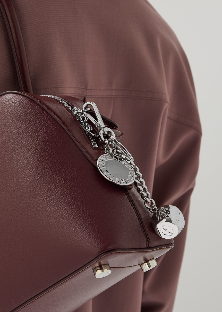 Stella Mccartney Dice Charm Keyring In Silver