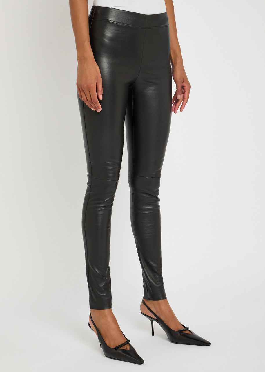 Joseph Leather Leggings In Black