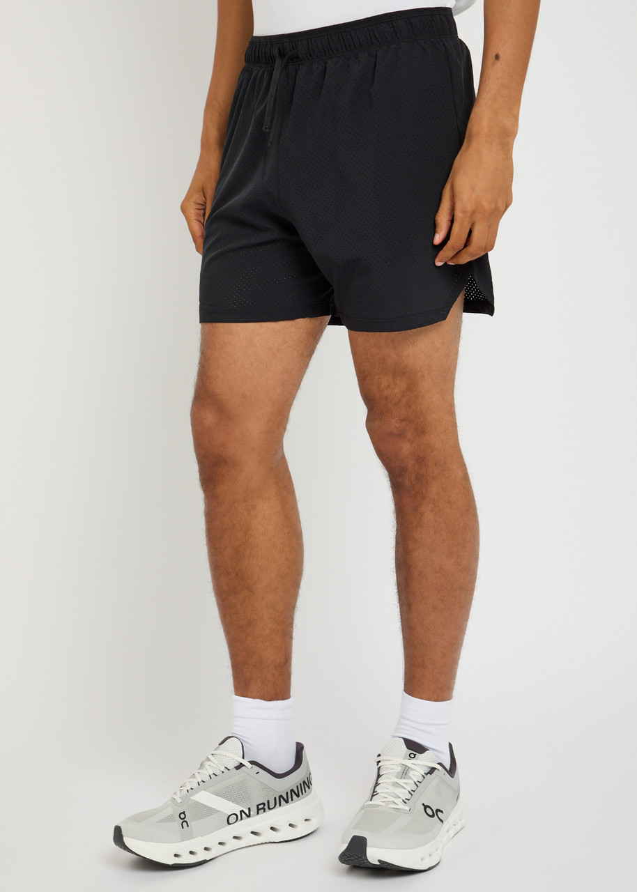 Condition Aero Perforated Stretch-jersey Shorts In Black