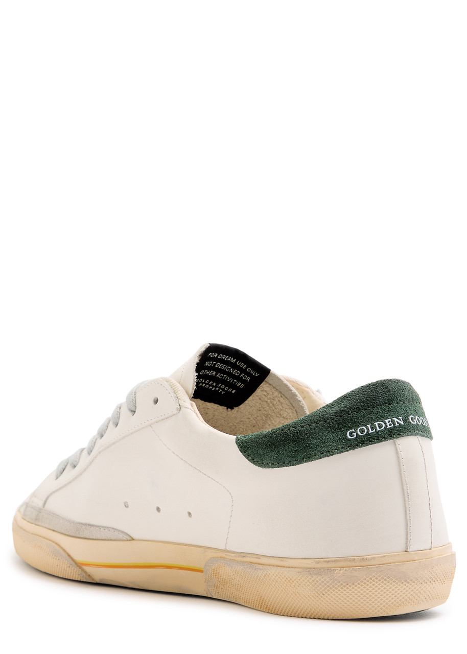 Golden Goose Super Star Leather Upper Toe And Tongue Suede Heel Sneakers Grey In Multi