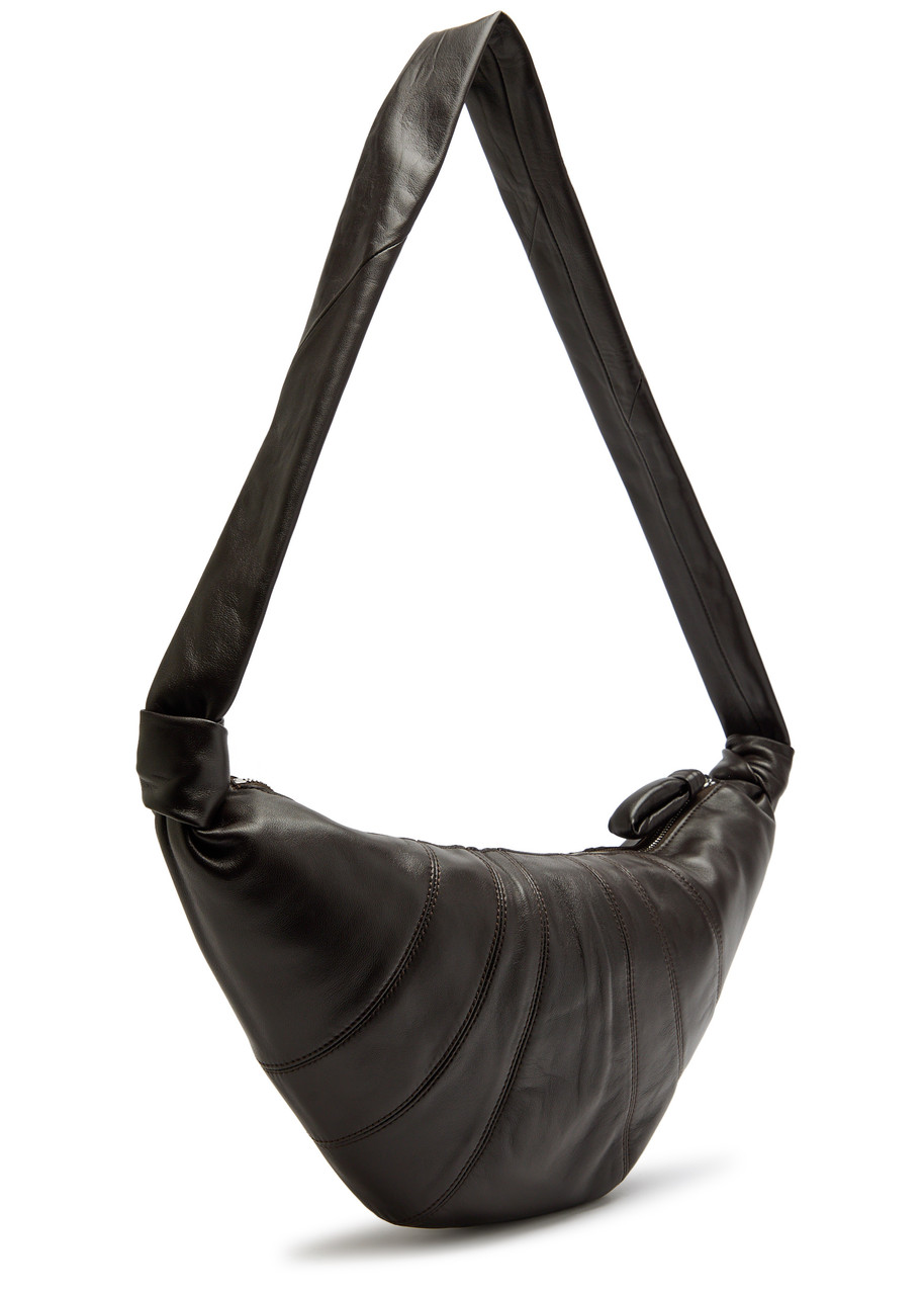 Lemaire Medium Croissant Soft Nappa Shoulder Bag In Brown