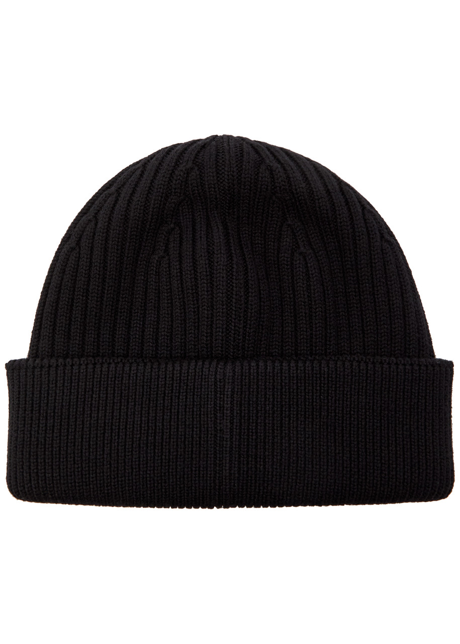  Loewe Logo-embroidered Wool Beanie - Black - One Size 