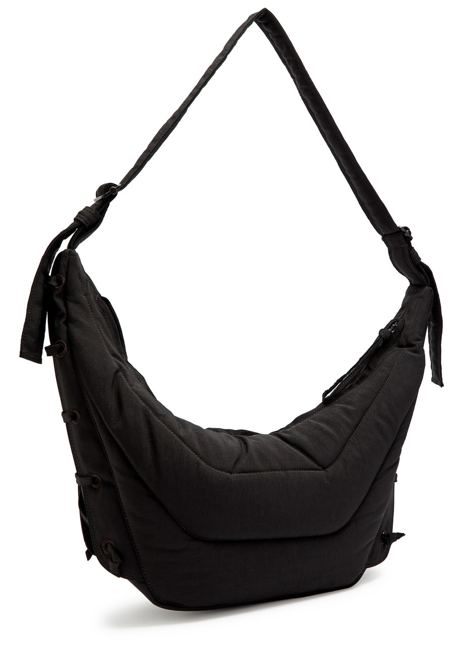 Lemaire Medium Soft Game Quilted Nylon-canvas Shoulder Bag In Brown