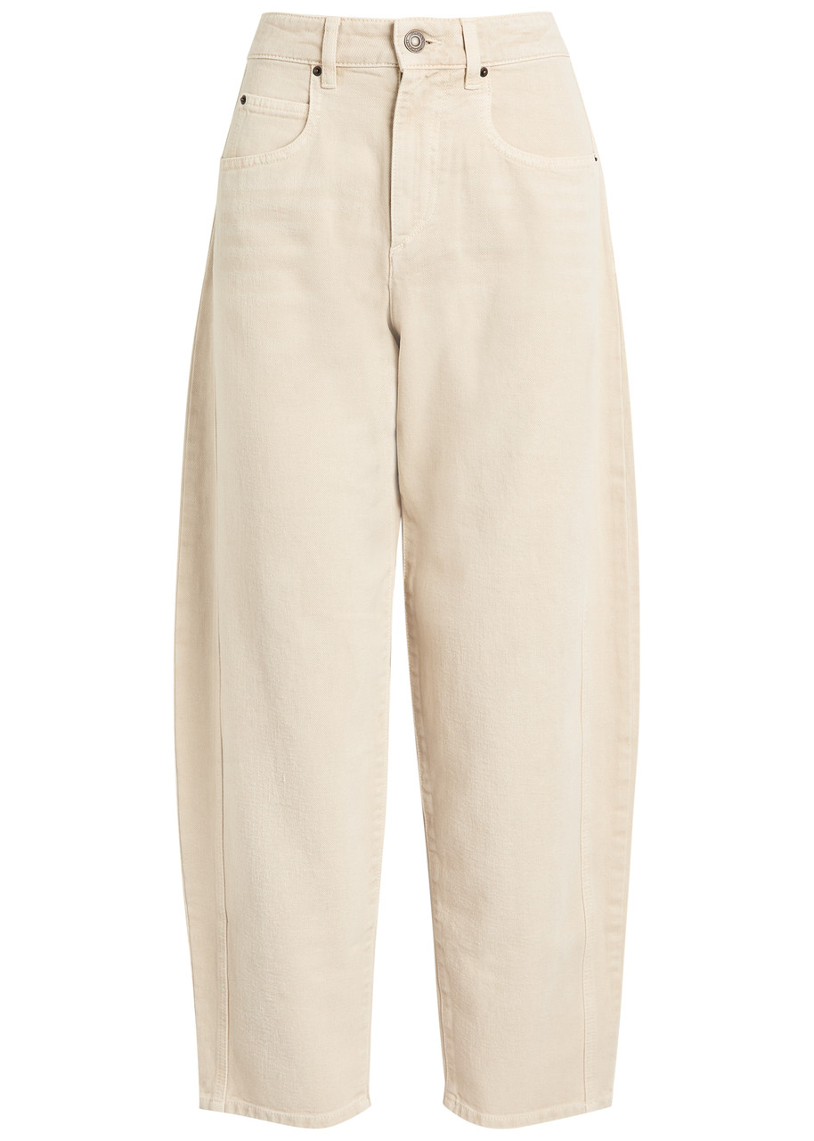 Isabel Marant Oriane Barrel-leg Jeans In Gray