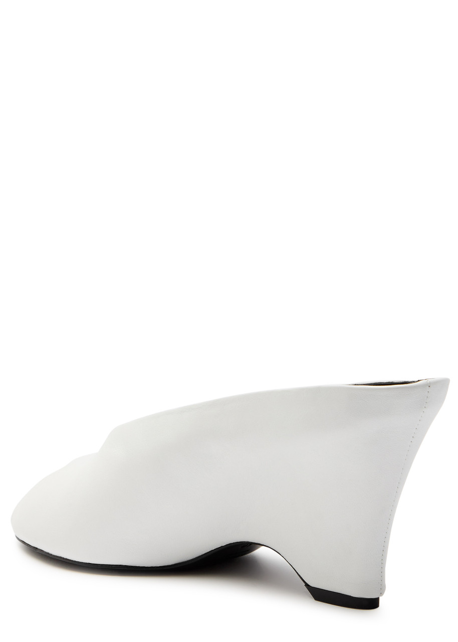 Khaite Cloak 75 Leather Mule In White