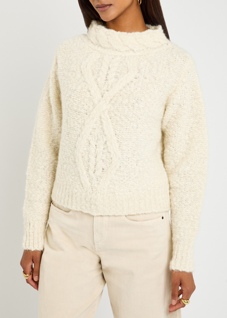 Isabel Marant Romane Brushed-knit Jumper In Sand