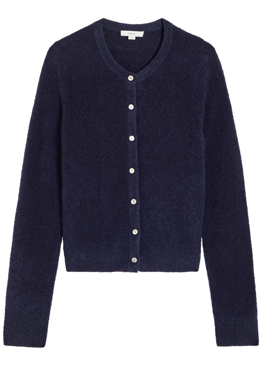 Vince Bouclé Cardigan - Navy - XL (UK16 / XL)